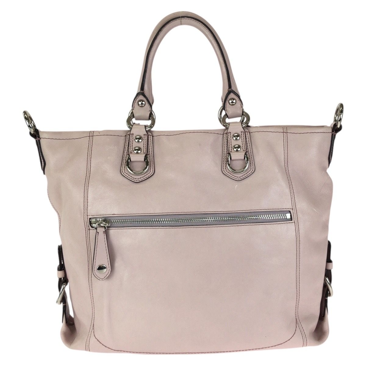 COACH コーチ マディソン レザージュリアン 2way ピンク シルバー金具