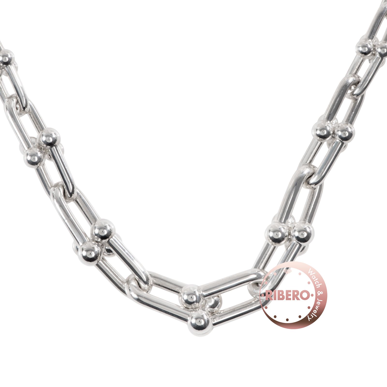 TIFFANY&Co. ティファニー ハードウェア グラジュエイテッド リンク ネックレス スターリングシルバー シルバー【中古】