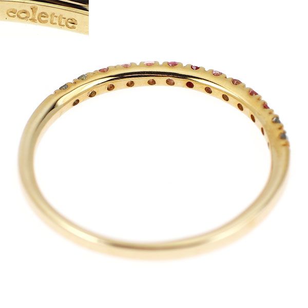 コレットギフト　COLETTE GIFT k10 リング　透かし COLETTE GIFT/コレットギフト K10YG マルチカラーストーン リング