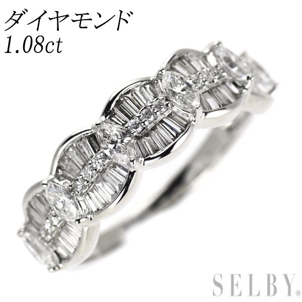 K18WG ダイヤモンド リング 1.08ct