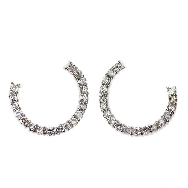 K18WG ダイヤモンド ピアス 0.50ct K18WG ダイヤモンド ピアス 0.50ct