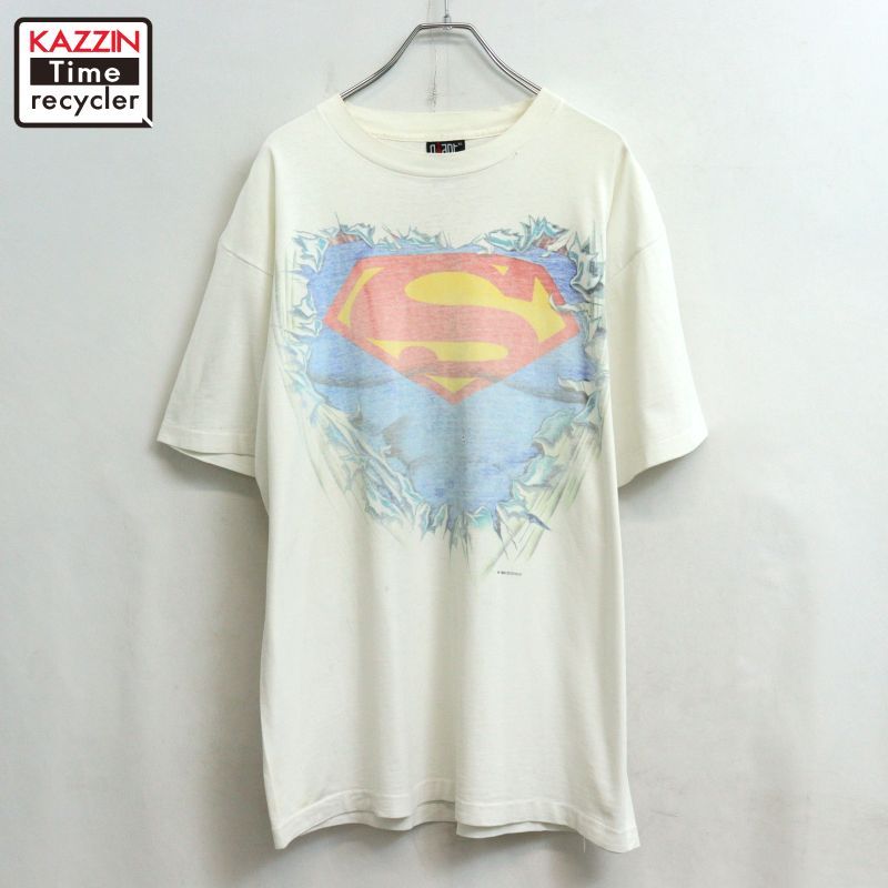 90s USA製 vintage スーパーマン Superman GIANT DCコミック 半袖Tシャツ メンズ 表記XLサイズ