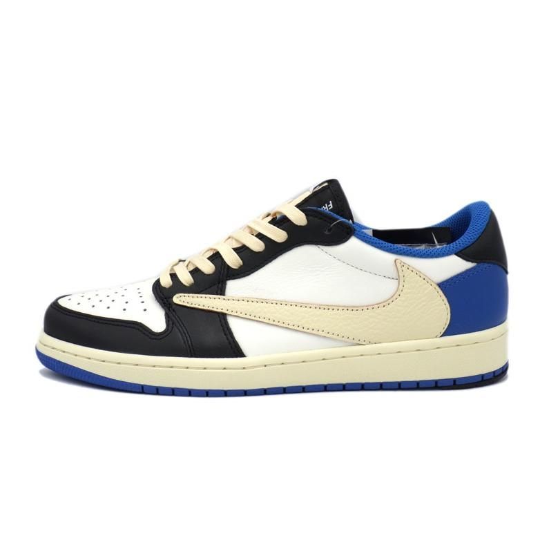 ナイキ NIKE × トラヴィス スコット Travis Scott × フラグメント Fragment 【 AIR JORDAN 1 LOW OG Military Blue DM7866 140 】 エア ジョーダン 1 ロー スニーカー　h8215