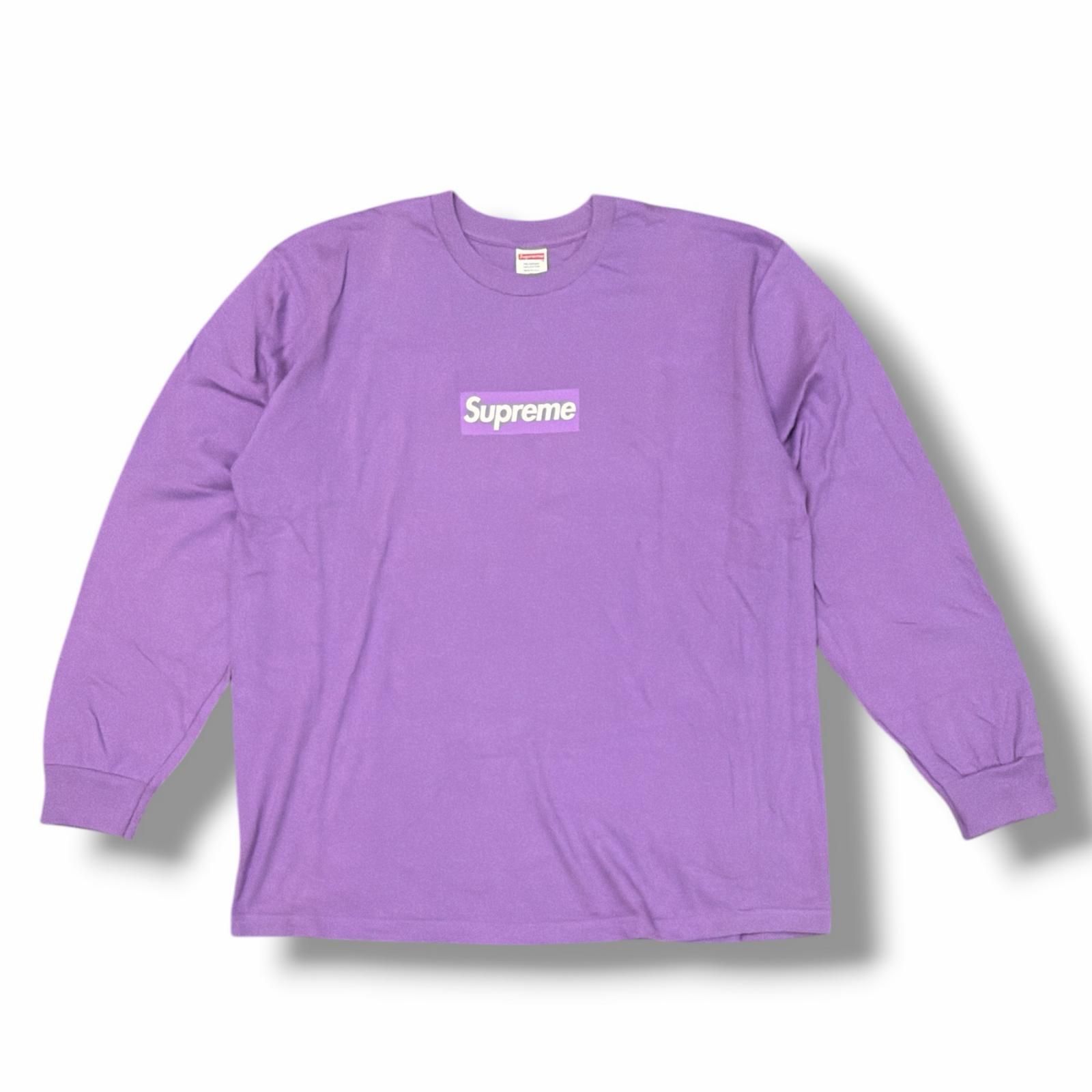 Supreme BOX logo long T-shirt ボックスロゴロングTシャツ 長袖カットソー シュプリーム パープル XL （9062M）