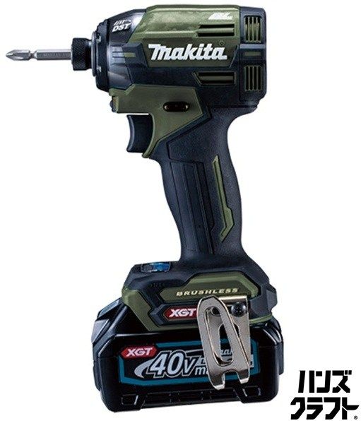 ☆マキタ makita 40Vmax 充電式 インパクトドライバ TD002GRDXBOオリーブ 40V2.5Ah バッテリ2個 充電器 ケース付 未使用 純正