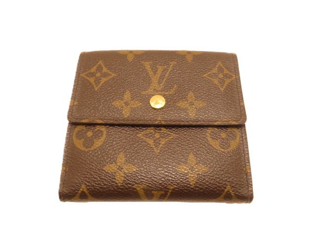 LOUIS VUITTON ルイ・ヴィトン バッグ ポルト モネ・ビエ カルト クレディ モノグラム ｻｲﾌ･小物 M61652 三つ折り財布 モノグラムキャンバス ブラウン ユニセックス【中古】431