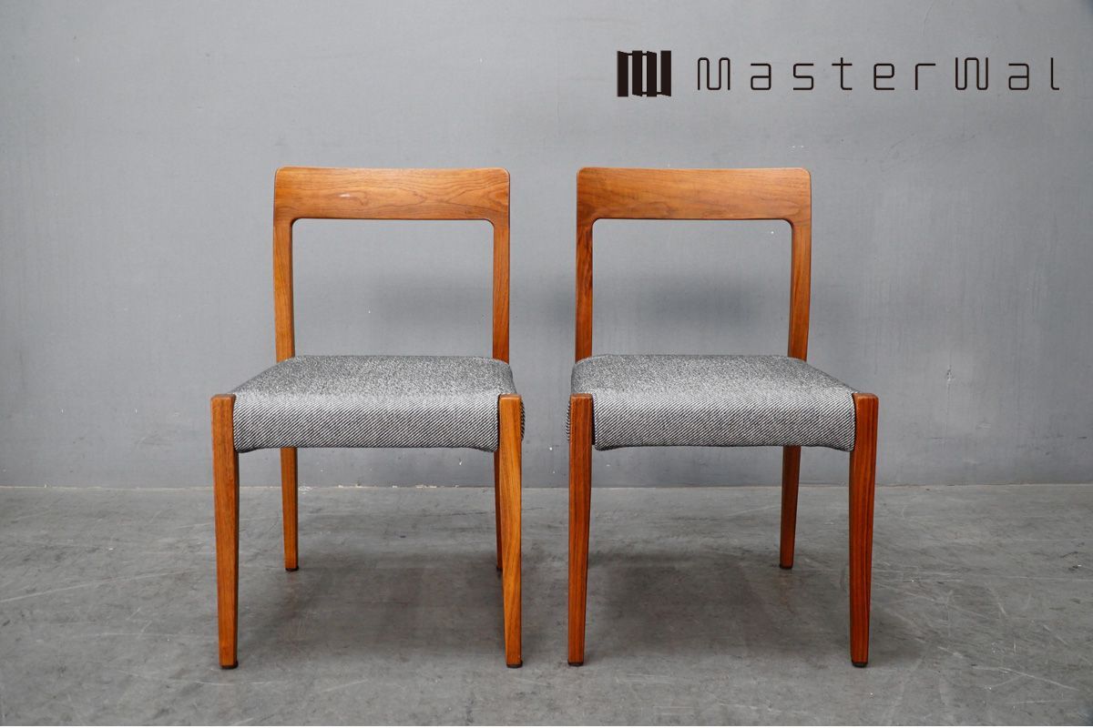 展示美品 Master Wal (マスターウォール) TR CHAIR(ティー・アール チェア) 2脚セット ウォールナット オプションカバー付15.1万020609