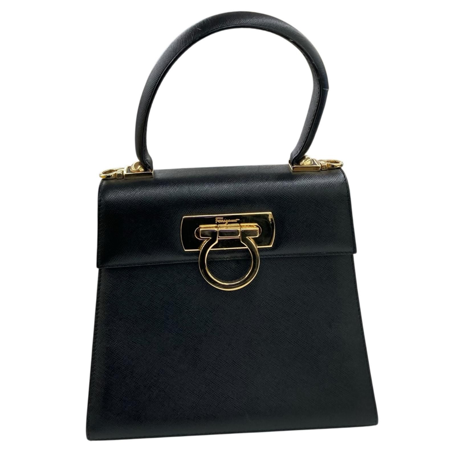 186005 訳アリ品 Salvatore Ferragamo サルヴァトーレフェラガモ ガンチーニ ブラック 15,540円
