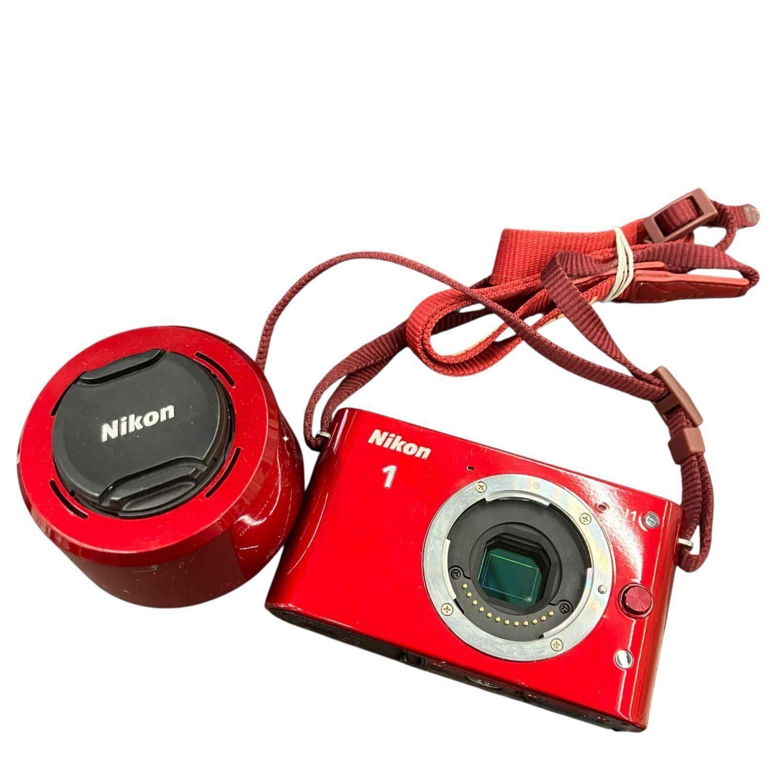 Nikon ニコン1 J1レッド ミラーレスカメラ 199990 動作未確認 Nikon