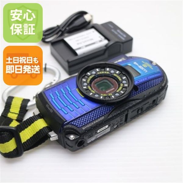 カメラ 美品 WG-4 GPS ブルー 即日発送 デジカメ RICOH 本体 土日祝発送OK