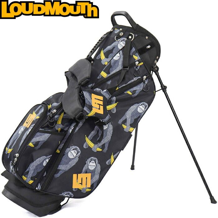 【限定販売カラー】LOUDMOUTH ラウドマウス　LM-CB0010　8.5型 スタンドキャディバッグ　Chimpanzee Black（482）チンパンジーブラック