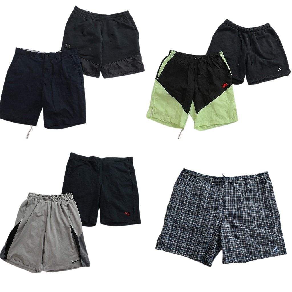 古着卸 まとめ売り ブランドMIX ショートパンツ 7枚セット ( メンズ XL ) ナイキ ジョーダン アディダス プーマ 中古 古着 NF1561