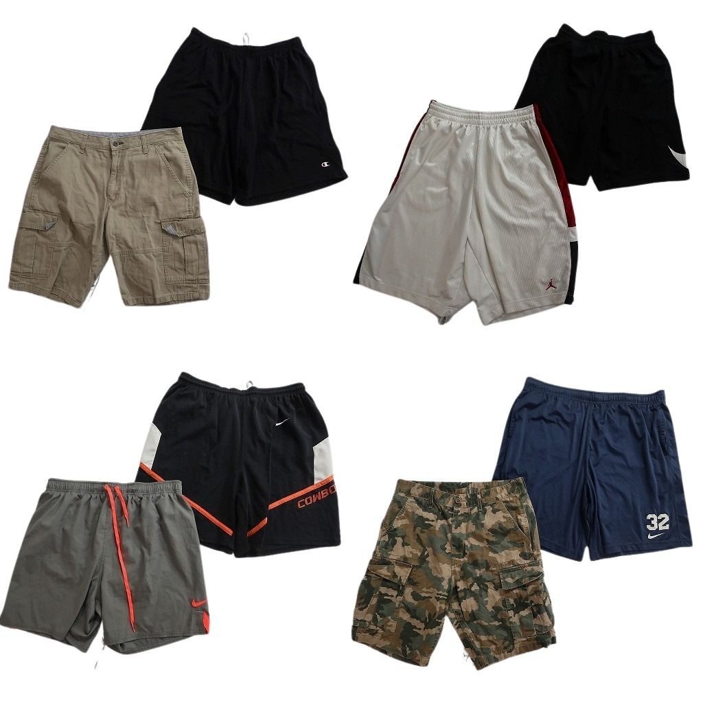 古着卸 まとめ ブランドMIX ショートパンツ 8枚セット ( メンズ L/XL/32 ) リーバイス チャンピオン ジョーダン ナイキ 中古 古着 NF1562