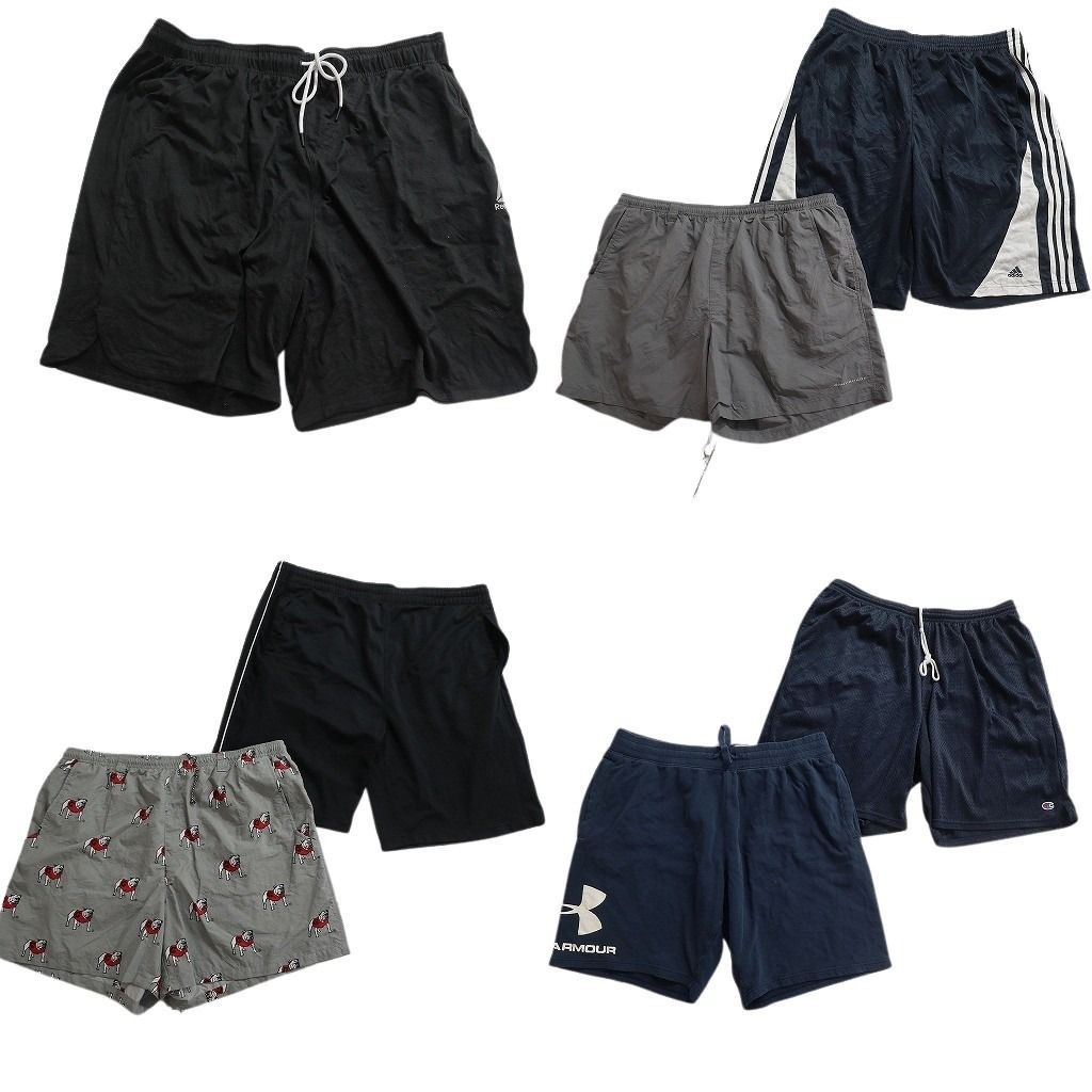 古着卸 まとめ ブランドMIX ショートパンツ 7枚セット ( メンズ L/2XL ) コロンビア アディダス リーボック チャンピオン 中古 古着 NF1564