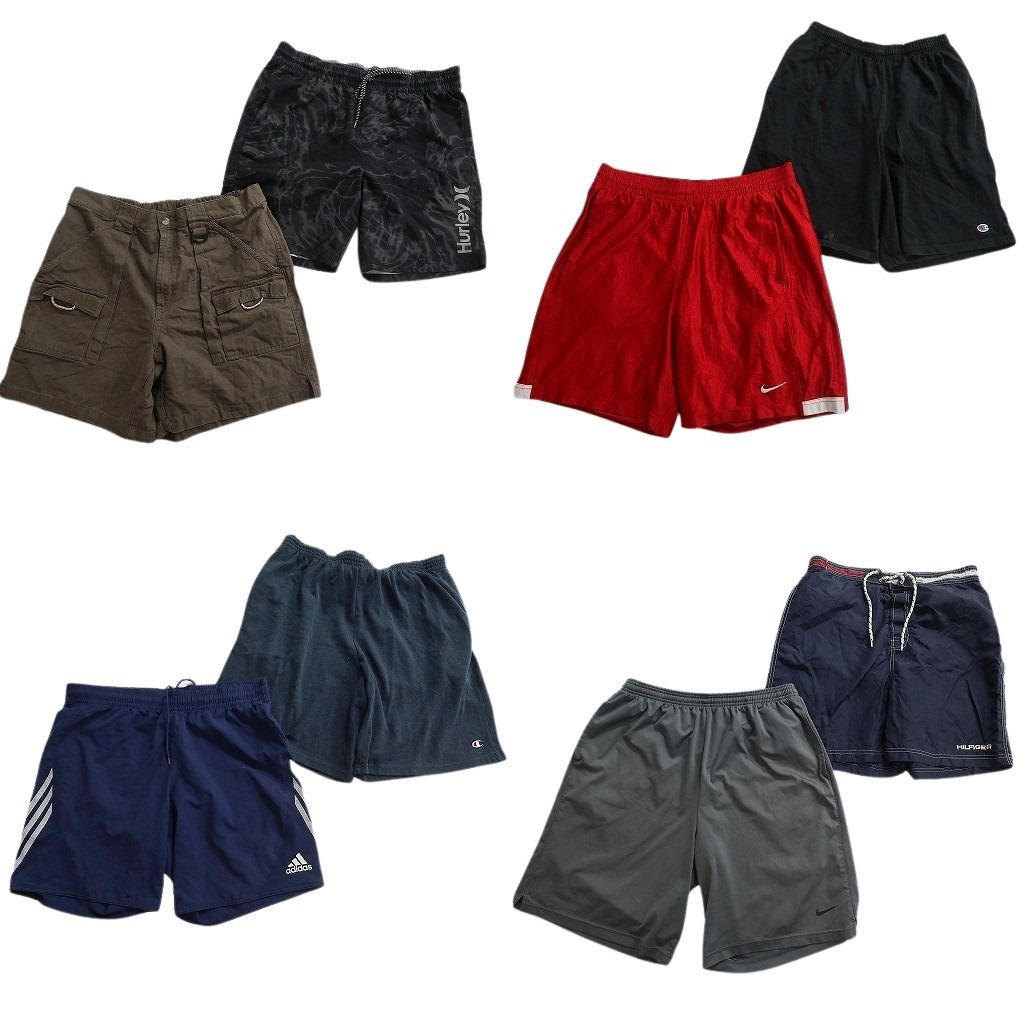 古着卸 まとめ売り ブランドMIX ショートパンツ 8枚セット ( メンズ L ) コロンビア トミー ナイキ チャンピオン 中古 古着 NF1565