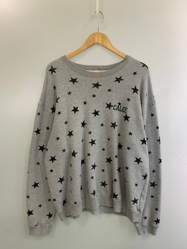 【中古品】 CALEE キャリー ALLOVER STAR PATTERN LS SWEATSHIRT CL-22AW005SP オールオーバースターパターン スウェットシャツ クルーネック 星総柄 【142-260610-kt-18-min】