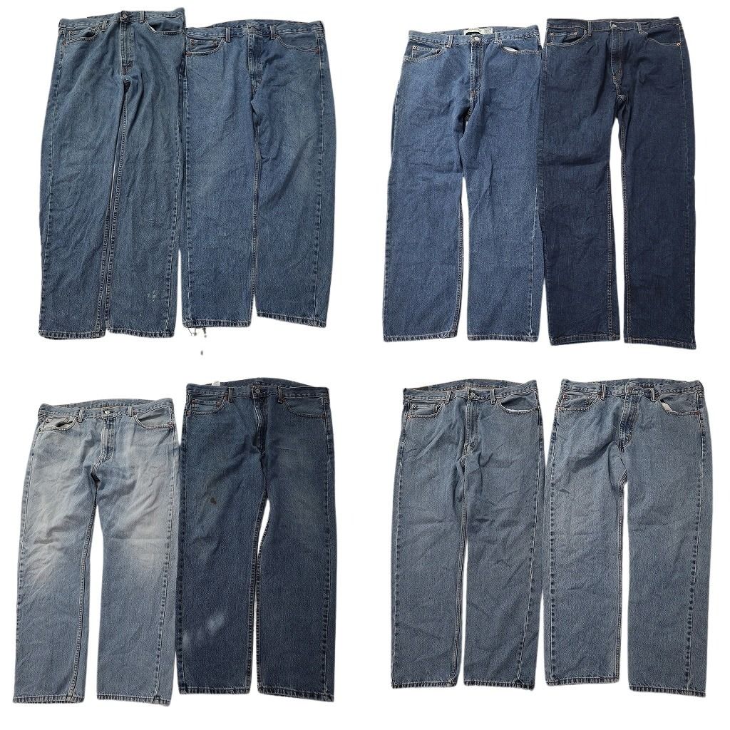 古着卸 まとめ リーバイス 505 デニムパンツ 8枚セット ( メンズ 38/40 ) テーパード ジッパーフライ インディゴブルー 中古 古着 NF1653