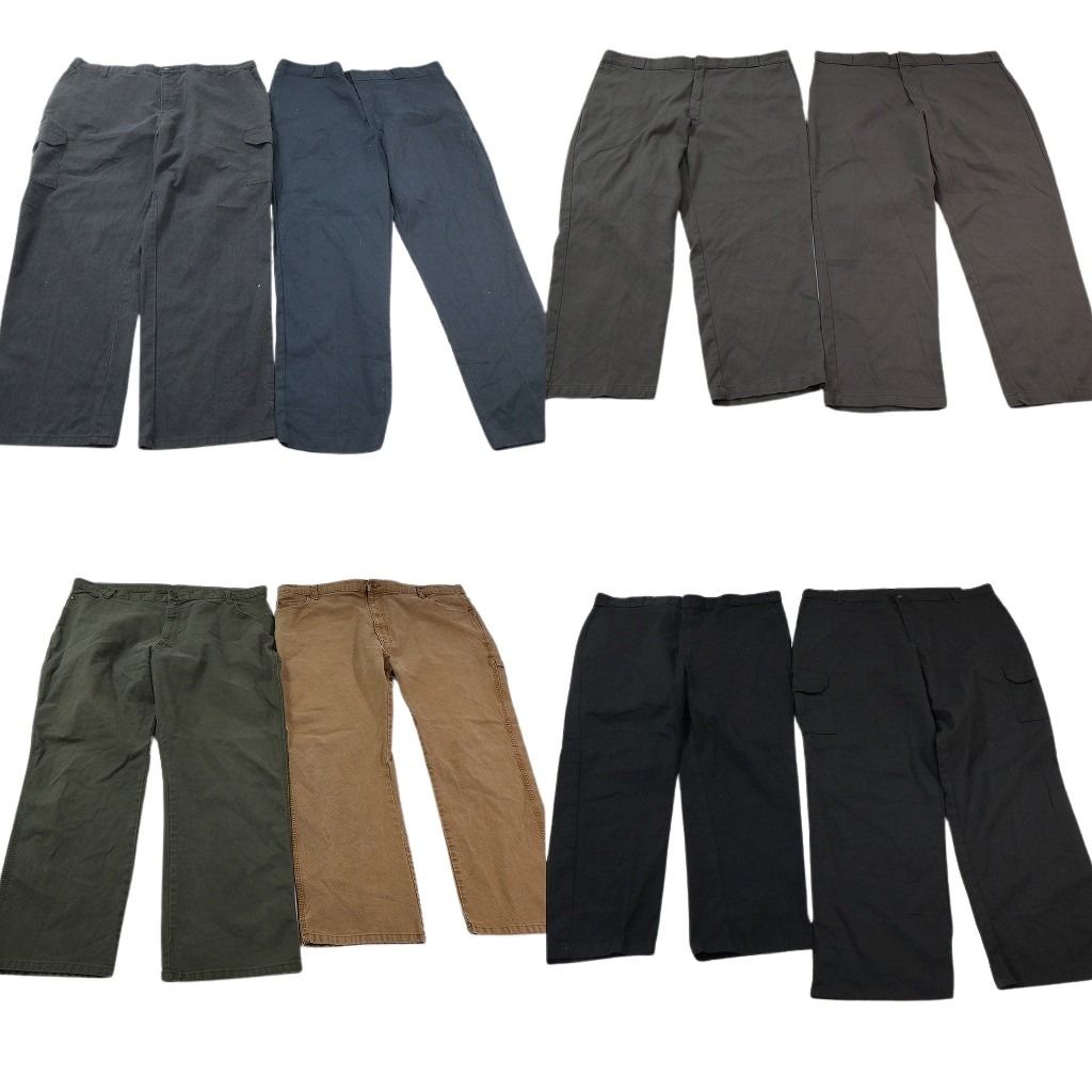古着卸 まとめ売り ディッキーズ パンツ 8枚セット ( メンズ 42 ) カーゴ ワーク ブラック ワイド 中古 古着 NF1677