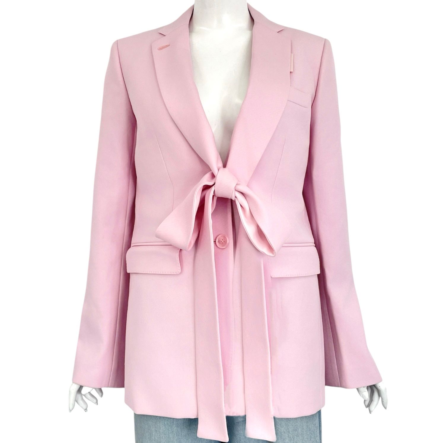 未使用品 BURBERRY バーバリー ジャケット ウール リボン ピンク