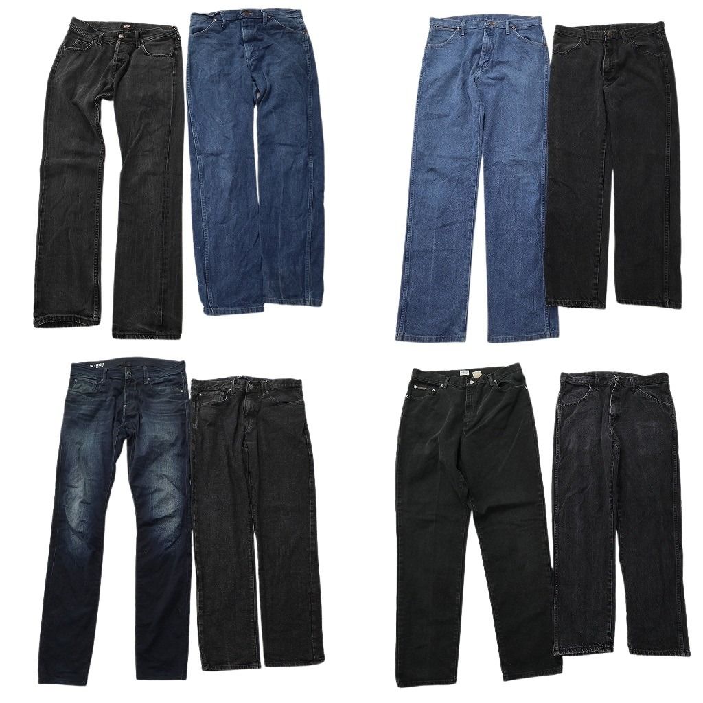 古着卸 まとめ売り ブランド デニムパンツ 8枚セット ( メンズ 32 ) カルバンクライン ラングラー GAP 中古 古着 NF1738