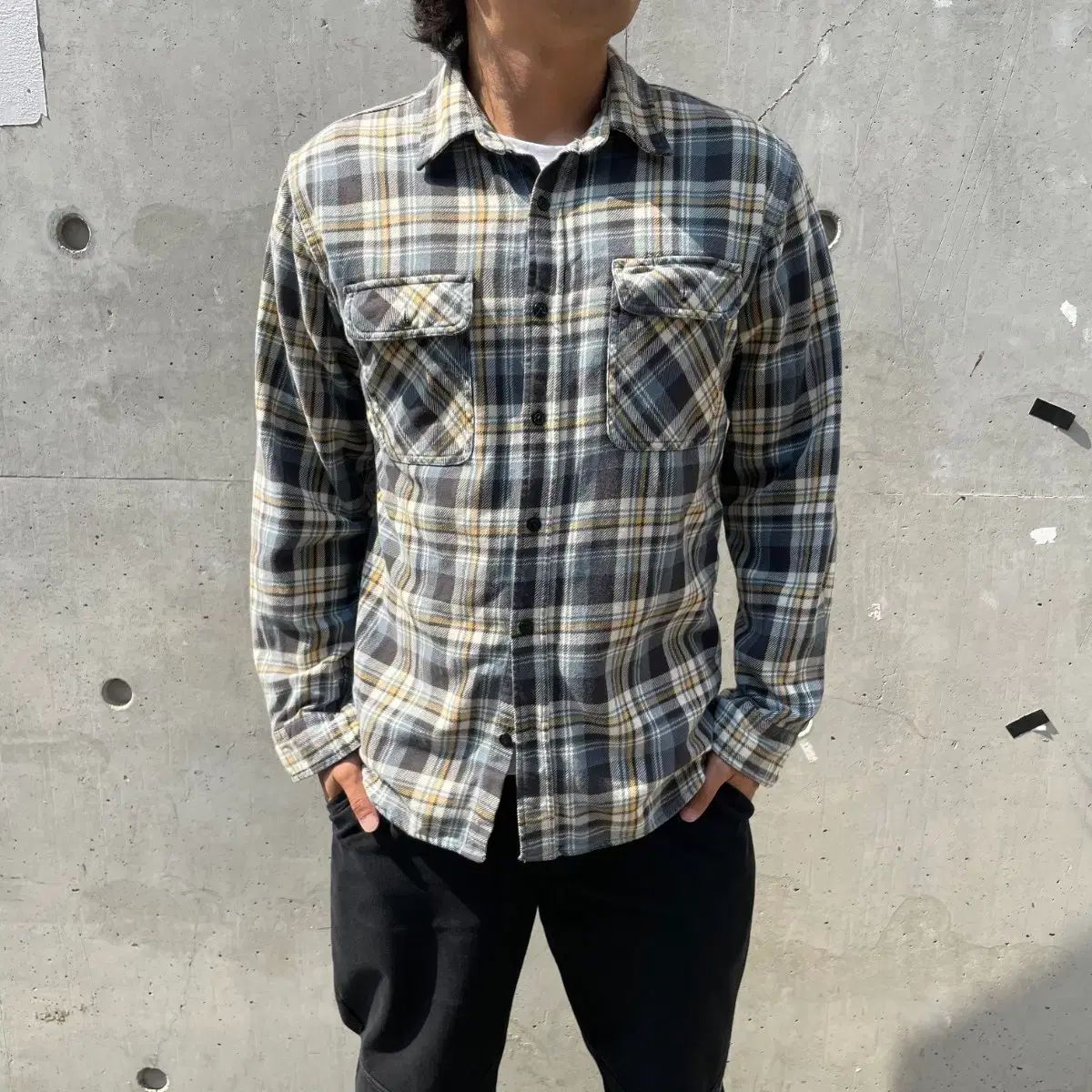 アヴィレックス フランネル チェック シャツ