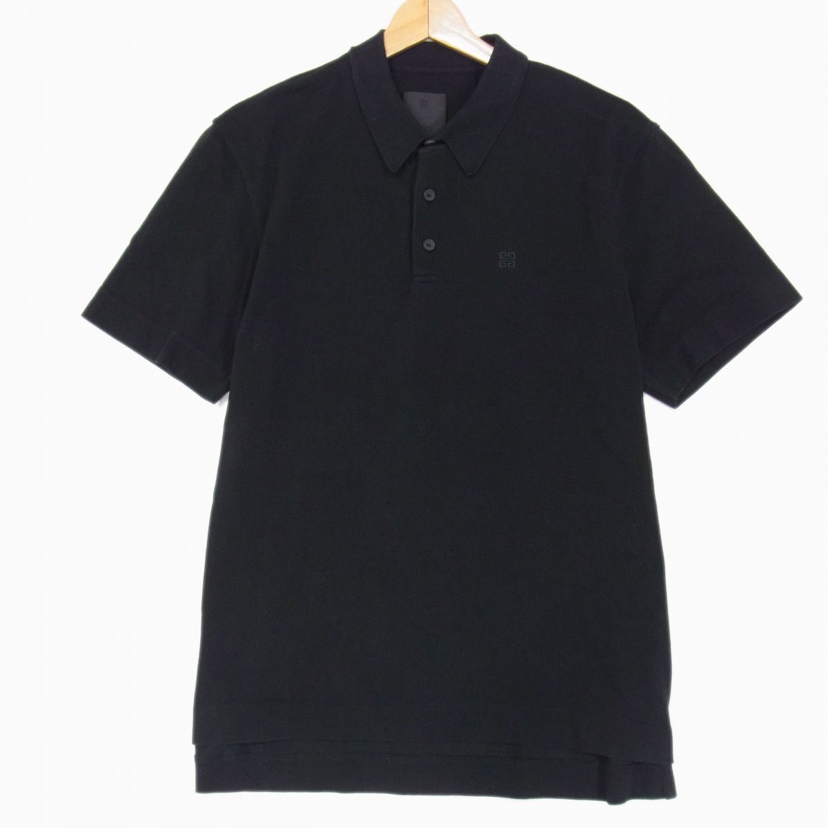 定価9万◇GIVENCHY SLIM FIT 半袖 ポロシャツ 鹿の子 4Gロゴマーク刺繍 ブラック ジバンシイ ゴルフ メンズ ウエア ポルトガル製