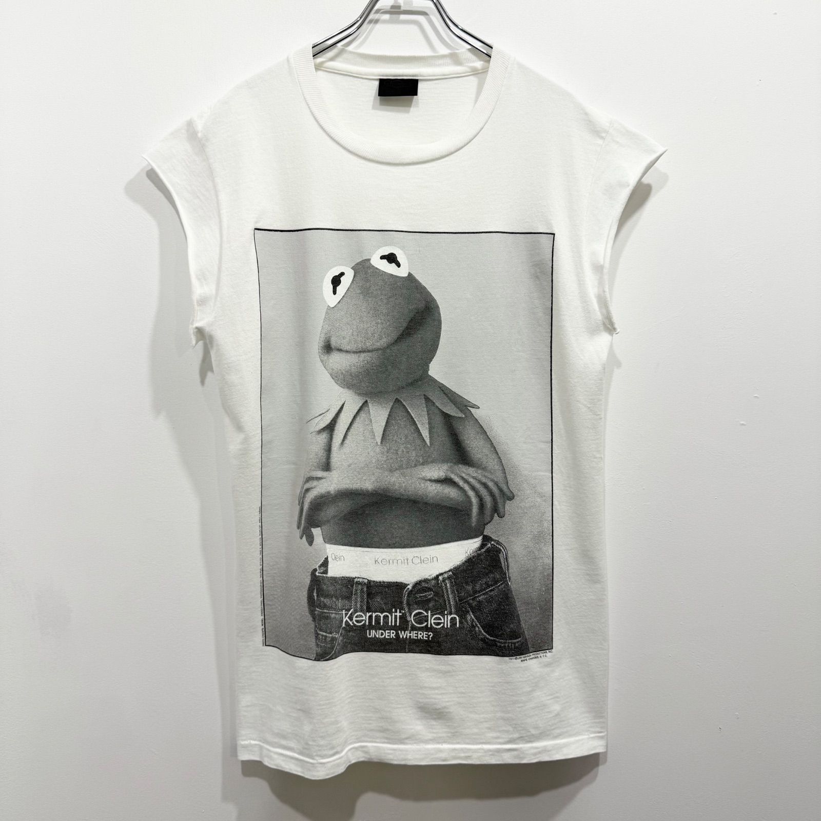 ね*だ様 カーミット パロディ90s vintage USA製 tシャツ 90's Changes カーミット ''Kermit Clein'' パロディTシャツ USA製 M