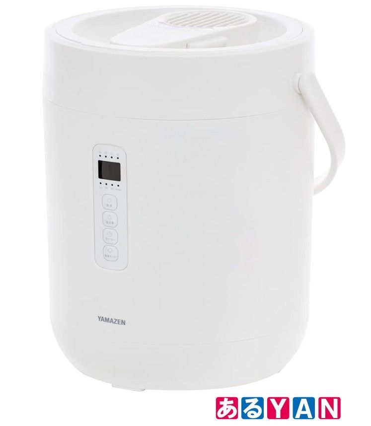 (新品 未使用)[山善] 加湿器 加熱式 スチーム式 上から給水 お手入れ簡単 (木造~8.5畳 / プレハブ洋室~14畳) タイマー付 加湿量3段階調整 急速モード搭載 卓上 小型 寝室 ホワイト KS-GC282(W) 4550533128154