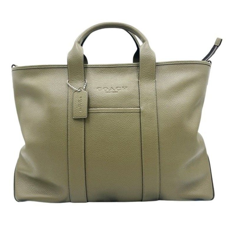 COACH コーチ ハンドバッグ グレイソン トート バッグ・チャーム CDY23 カーキ系 レザー ユニセックス 2WAY シルバー金具 美品