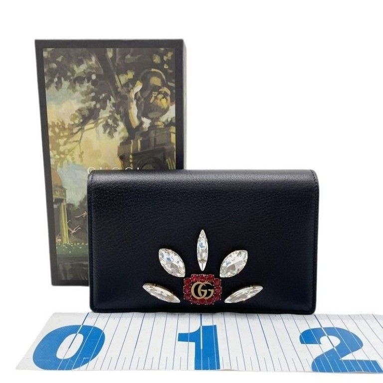 GUCCI グッチ ショルダーバッグ GGマーモント 499782 ブラック系
