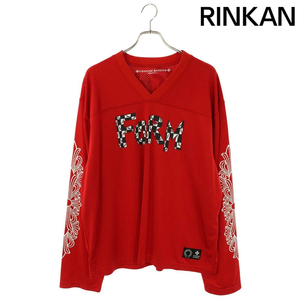クロムハーツ MESH WARM UP JERSEY CHプリントメッシュ長袖カットソー メンズ L