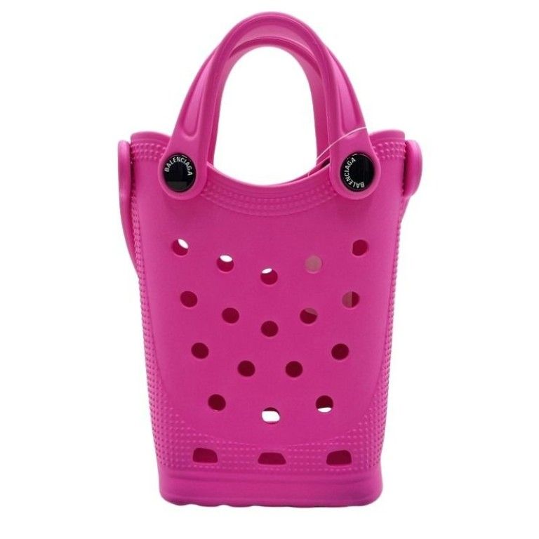 BALENCIAGA バレンシアガ ショルダーバッグ フォンフォルダー Crocsコラボ 702264 ピンク系 ラバー レディース スマホショルダー 美品