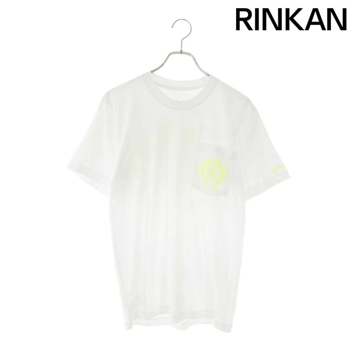クロムハーツ Horseshoe Tee White Yellow バックホースシュープリントTシャツ メンズ S