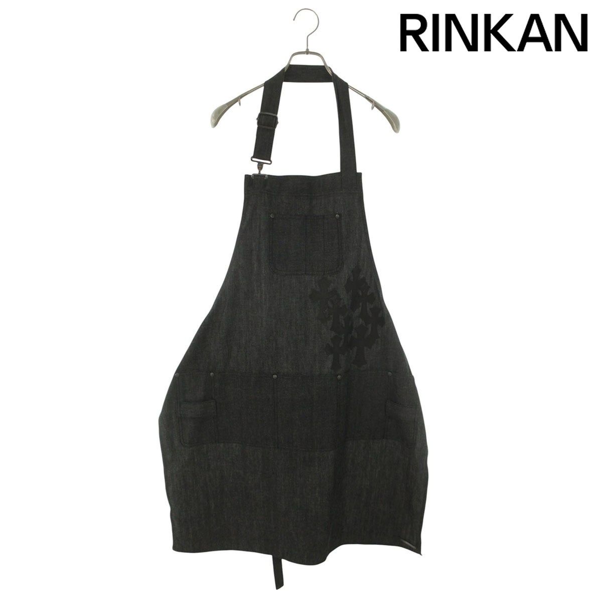 クロムハーツ CEMETERY CROSS APRON セメタリークロスパッチ付きデニムエプロン メンズ