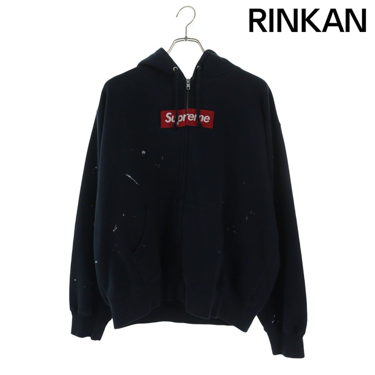 シュプリーム ×エムエムシックス MM6 26SS Box Logo Zip Up Hooded Sweatshirt ボックスロゴジップアップパーカー メンズ M