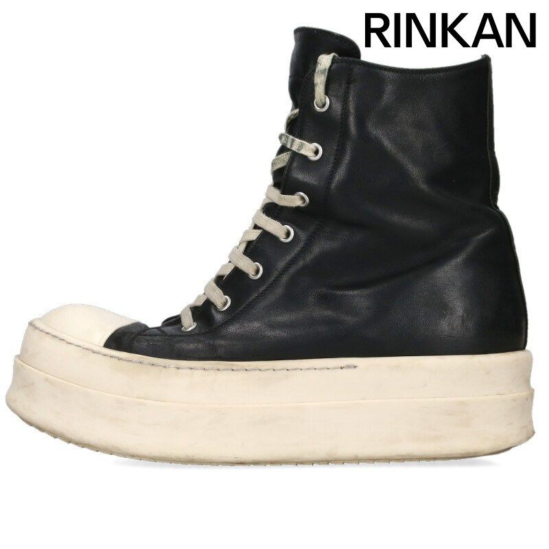 リックオウエンス MEGA BUMPER SNEAKERS メガバンパーレザーハイカットスニーカー メンズ 42.5