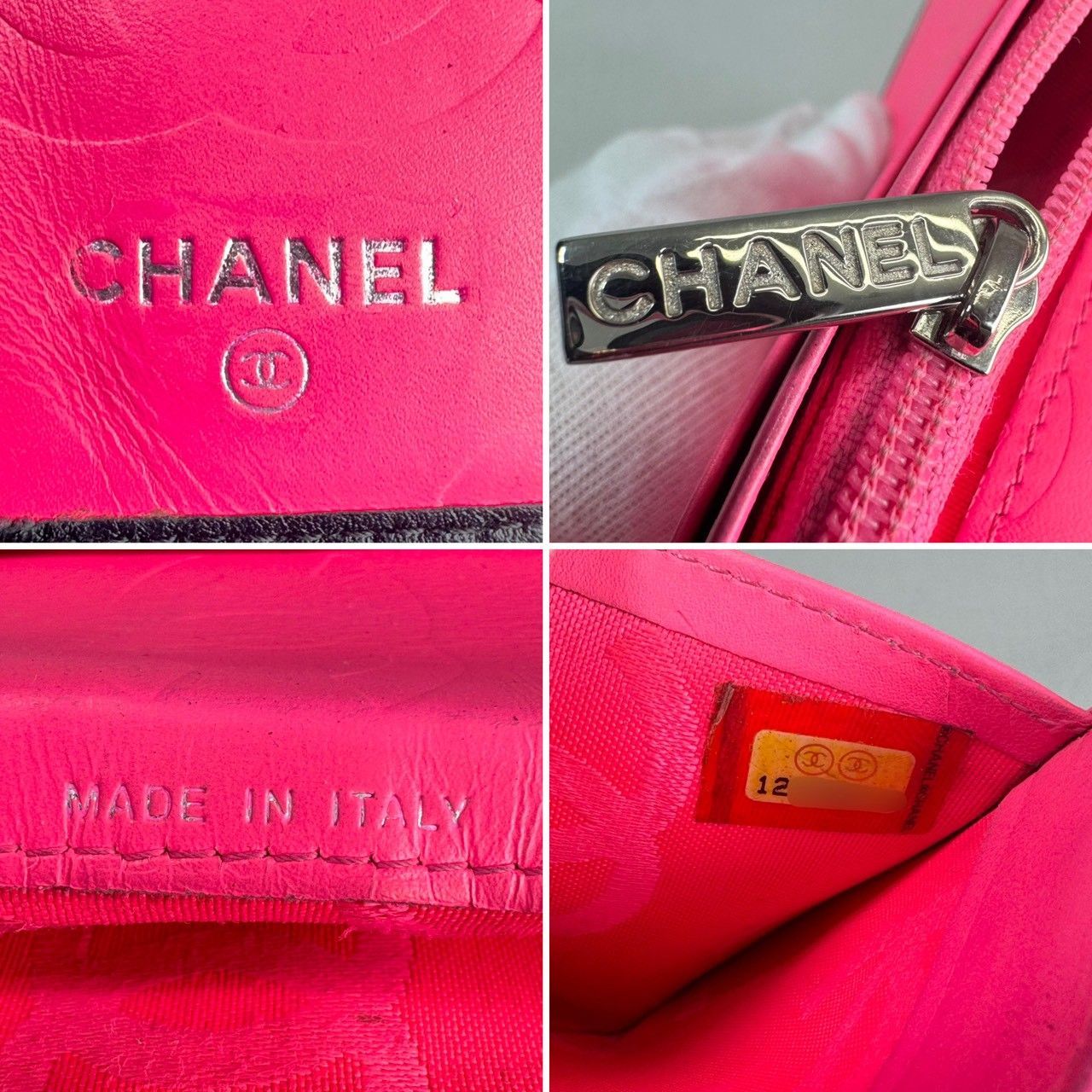 美品】CHANEL シャネル カンボンライン フラップ ロング 二つ折り 長