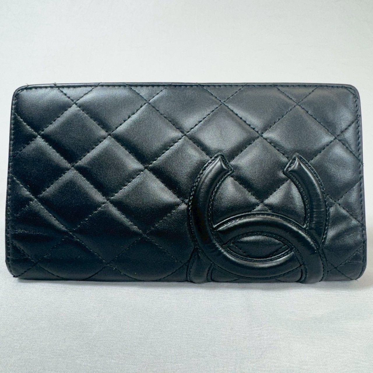 美品】CHANEL シャネル カンボンライン フラップ ロング 二つ折り 長
