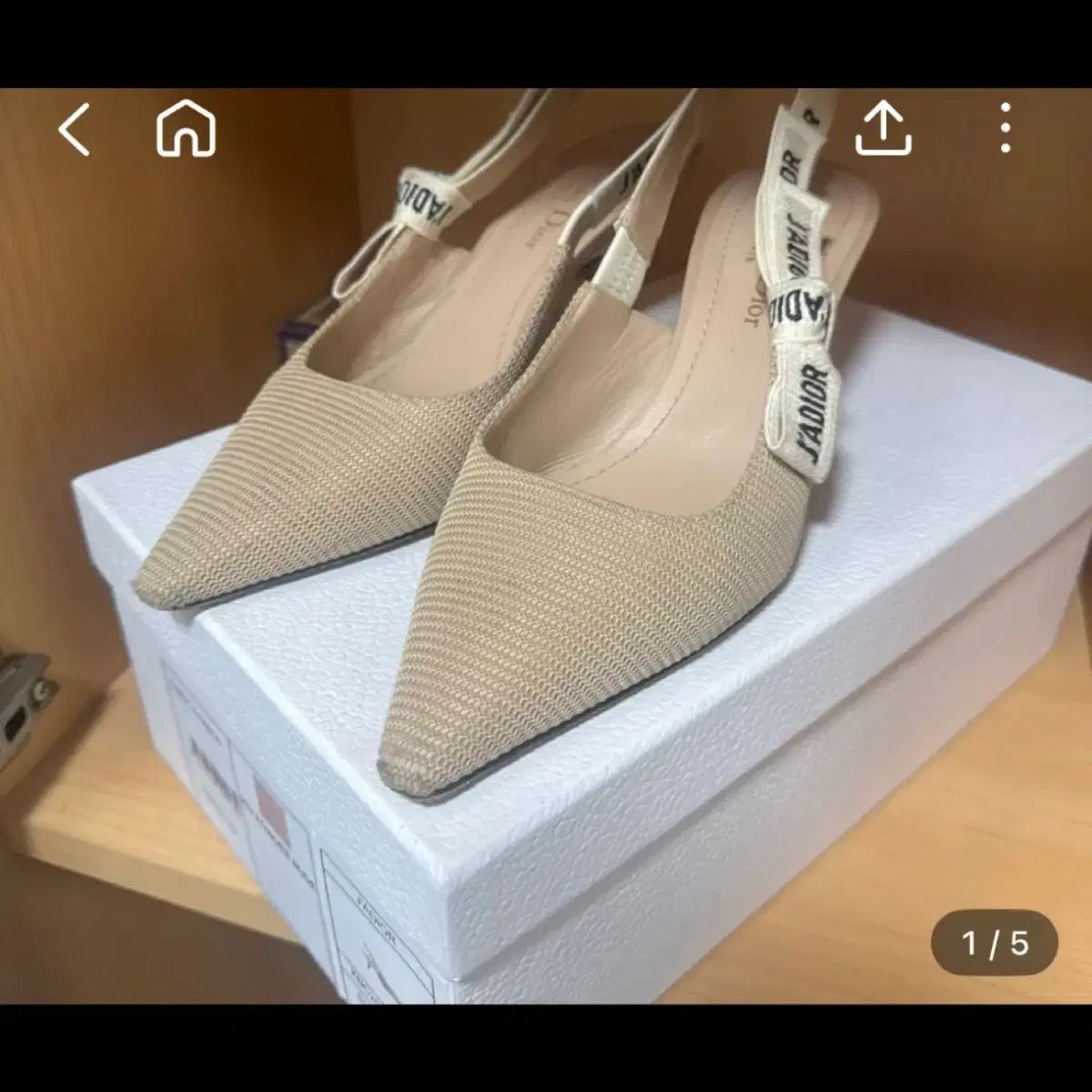 ディオール J'ADIOR スリングバック パンプス ベージュ