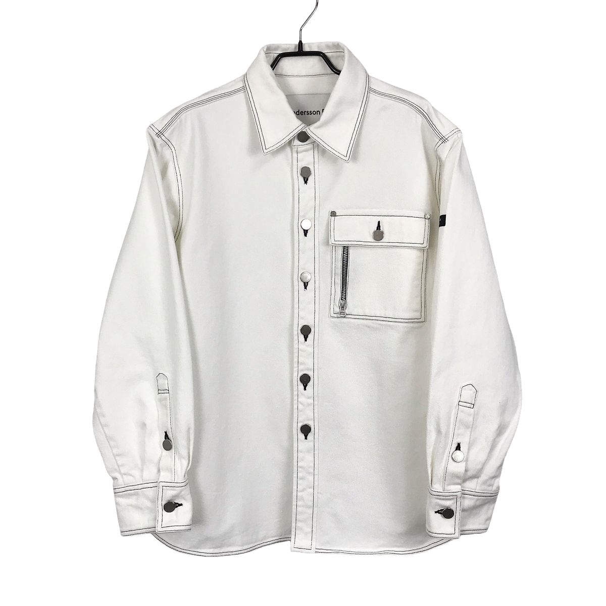 キンロックアンダーソン Andersson Bell 白 ディパー デニム シャツ ジャケット メンズL