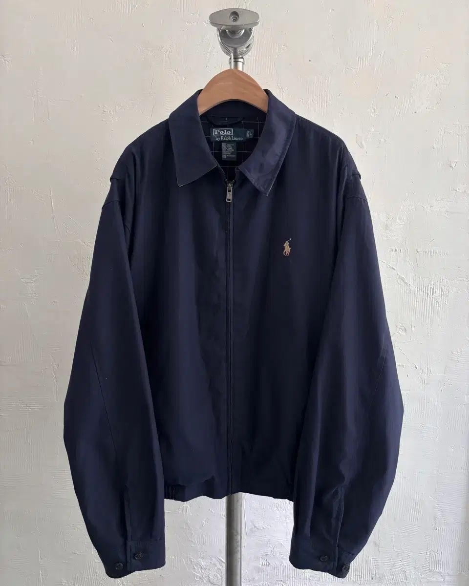 POLO RALPH LAUREN ネイビー ポリエステルシェル SWING ジャケット