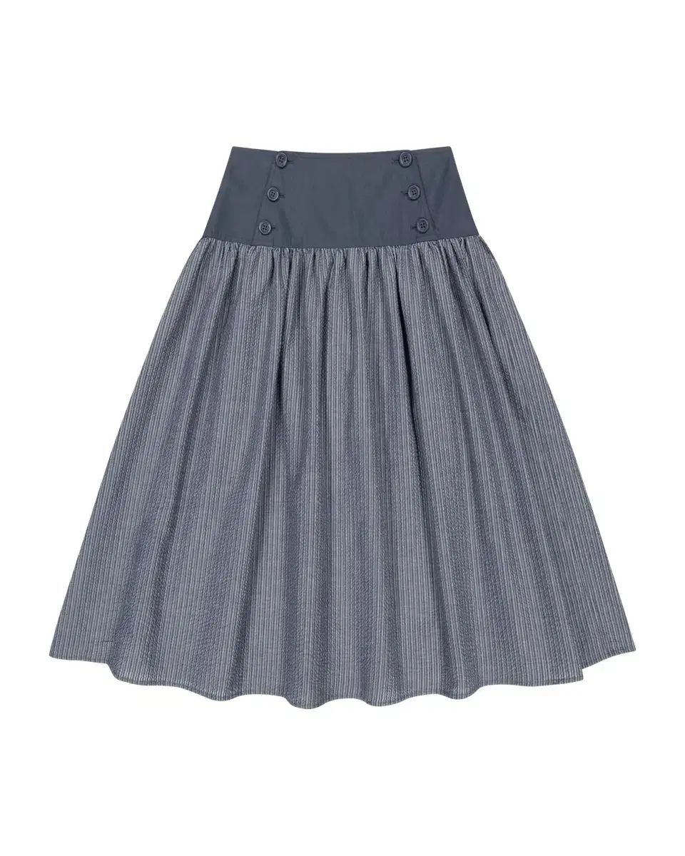 ISSEY MIYAKE イッセイミヤケ ダブル ボタン ストライプ スカート ネイビー 1