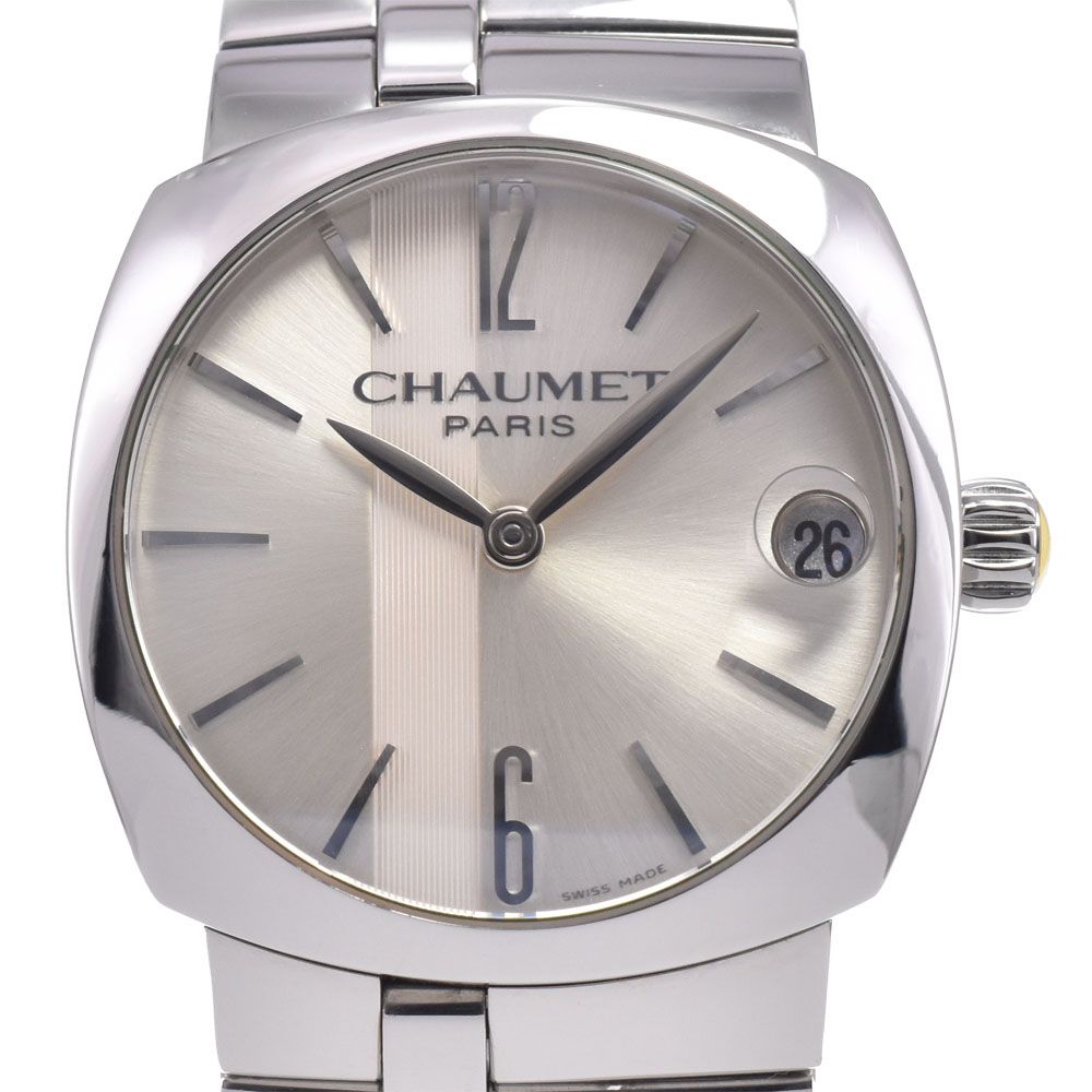 ショーメ Chaumet ミス ダンディ デイト シルバー 自動巻き レディース 美品 腕時計 L#147149