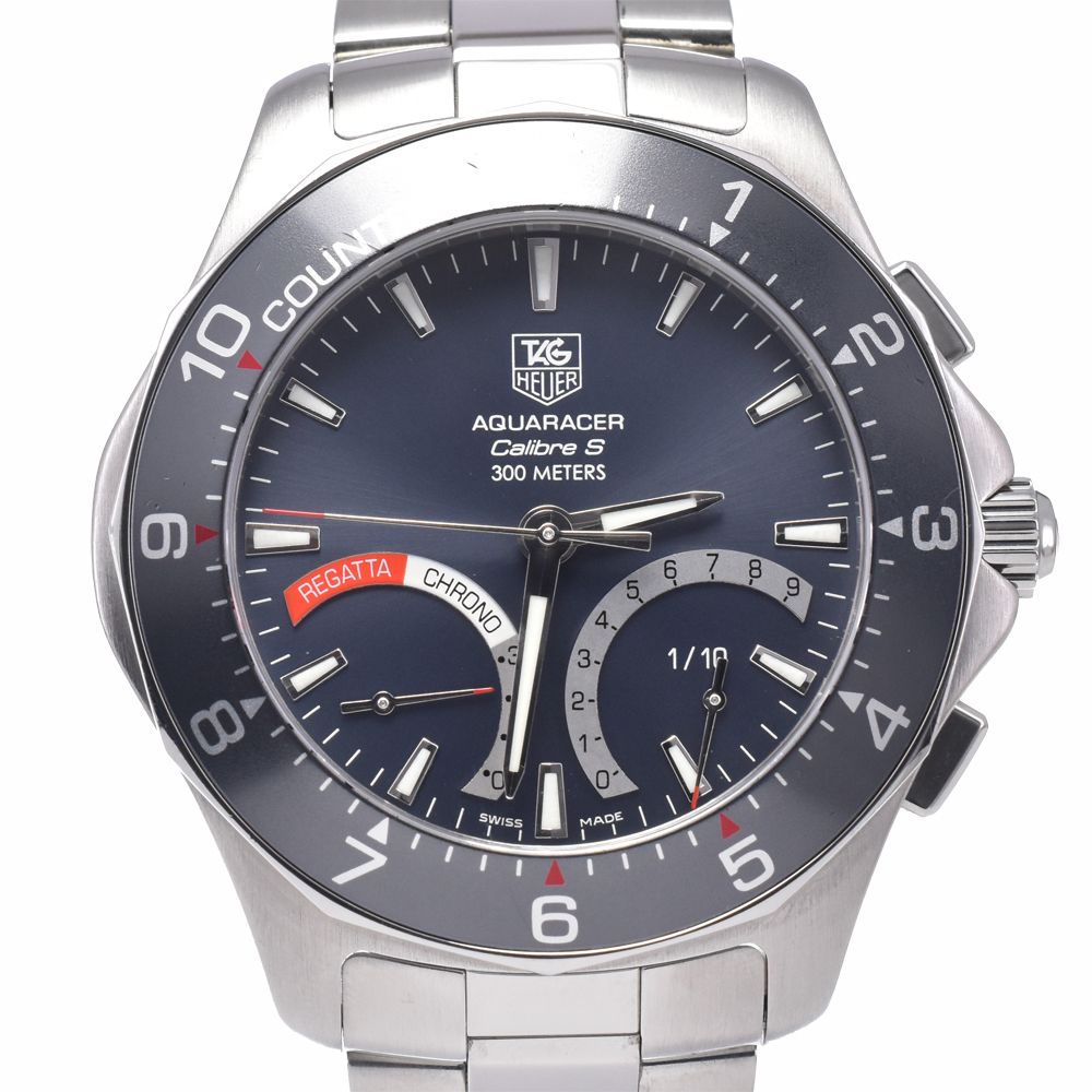 タグホイヤー TAG HEUER CAF7111 アクアレーサーレガッタ グレー クォーツ メンズ 良品 腕時計 L#148262