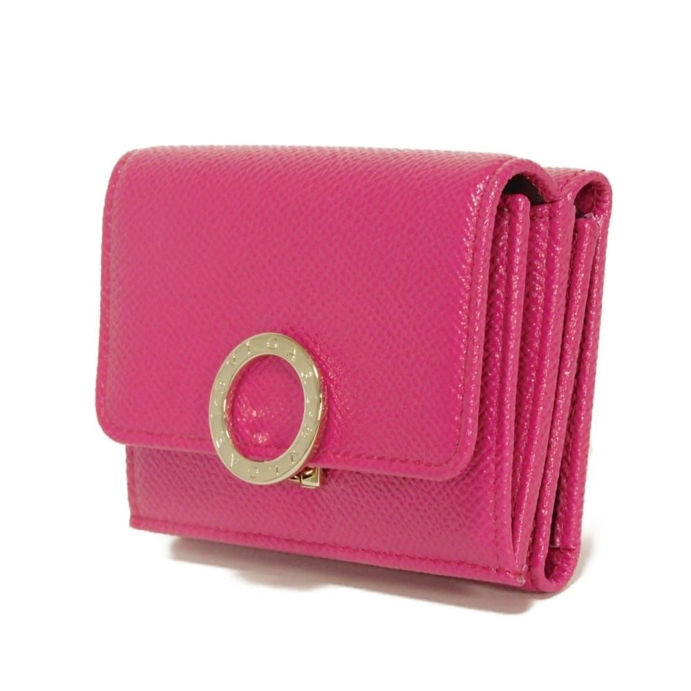 BVLGARI ブルガリ クリップ コンパクト ウォレット フューシャ