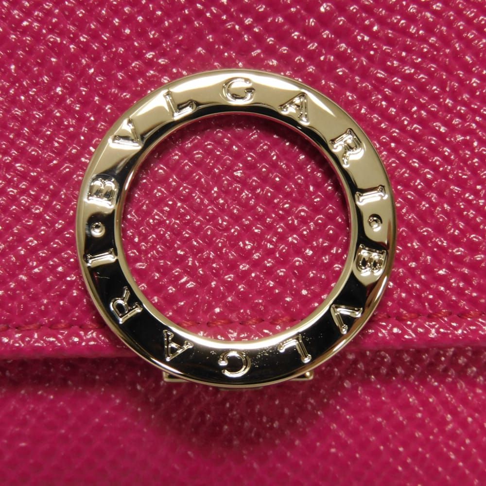 未使用 BVLGARI ブルガリブルガリ クリップ クロージャー ケース BVLGARI ブルガリ クリップ コンパクト ウォレット フューシャ