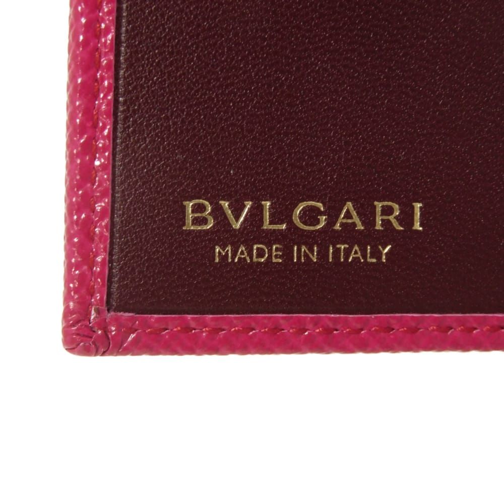 BVLGARI ブルガリ クリップ コンパクト ウォレット フューシャ