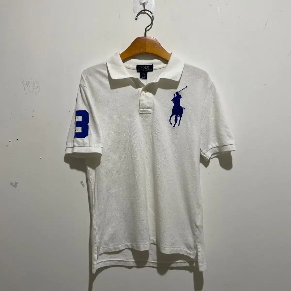 ポロ ラルフローレン ビックポニー 半袖 カラーTシャツ 白