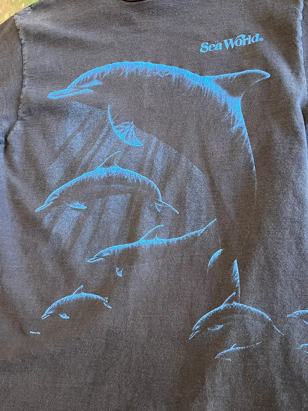 メンズ 90's L シングルステッチ ヴィンテージ 半袖Tシャツ ドルフィン
