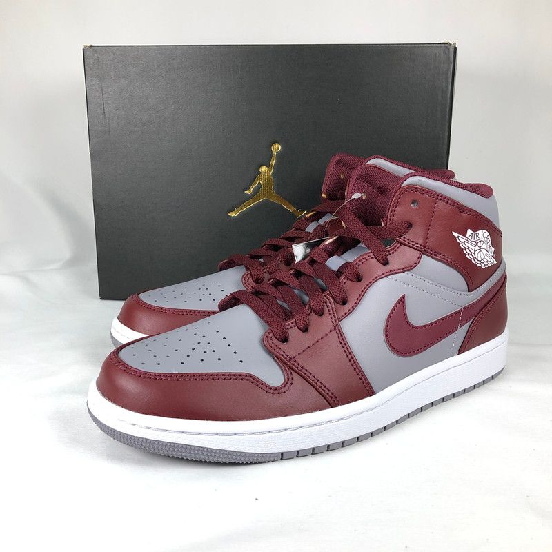 【中古美品】 NIKE AIR JORDAN 1 MID TEAM RED DQ8426-615 エアジョーダン 1ミッド スニーカー 靴 【160-260610-sm-04-otoh】